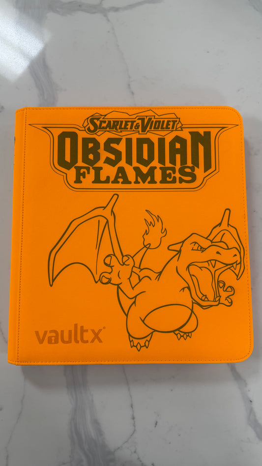 Custom Vault X binder - Obsidian Flames - G&B Printing